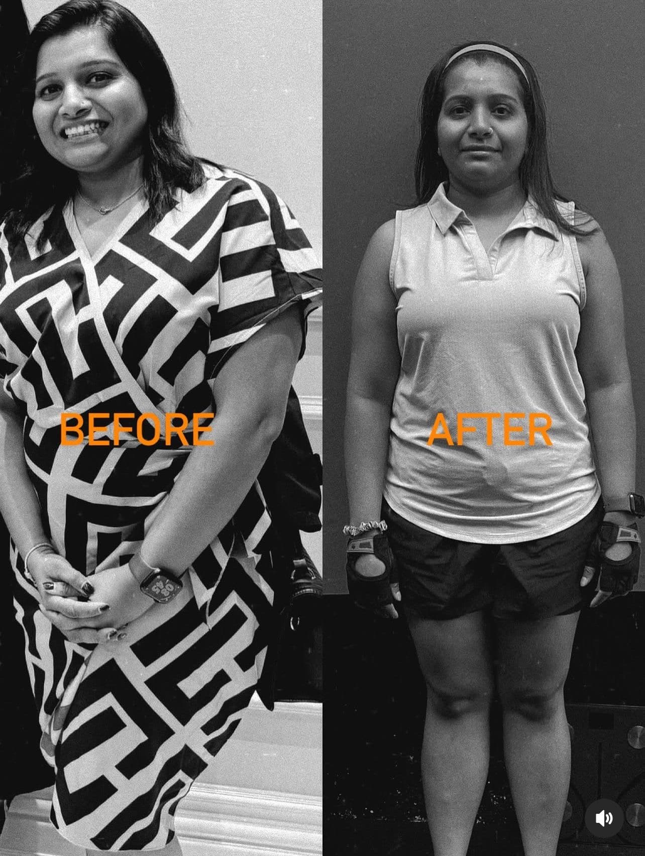 Client before and after transformation